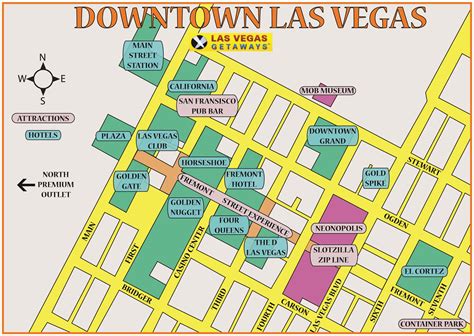 las vegas downtown map casinos.